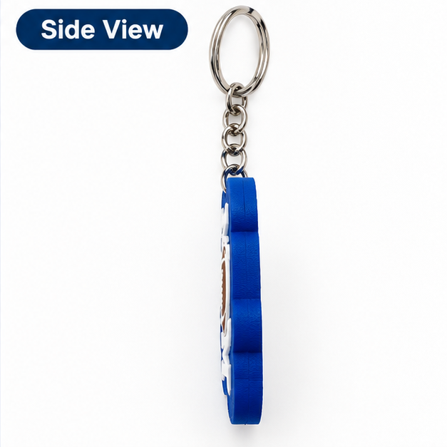 Football MOM Acrylic Keychain & Bag Tag – Royal Blue Game Day Keyring
