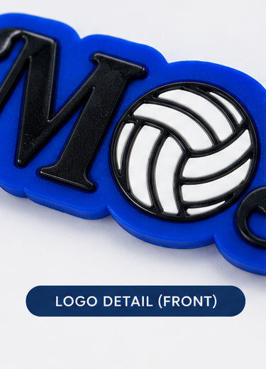Volleyball MOM Keychain & Bag Tag – Royal Blue Game Day Keyring Accessory