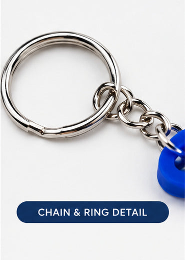Volleyball MOM Keychain & Bag Tag – Royal Blue Game Day Keyring Accessory