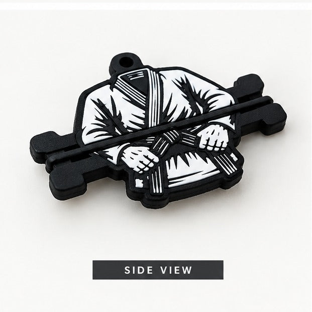 Martial Arts Gi Hair Tie Holder Keychain – Karate, BJJ & Judo Bag Elastic Organizer
