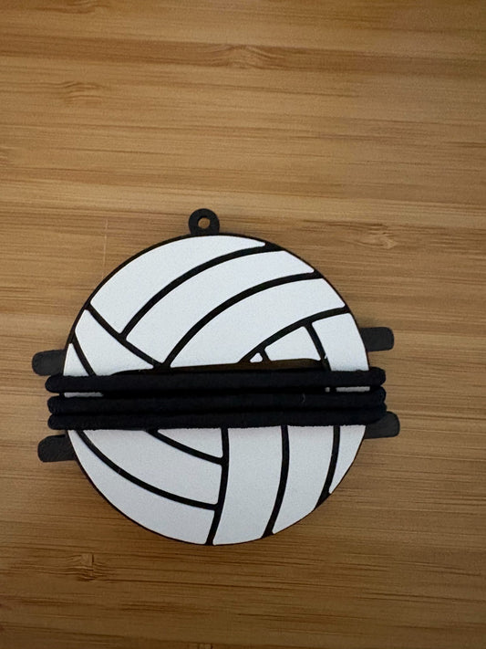 Volleyball Hair Tie Holder Keychain – Sports Bag Hair Elastic Organizer