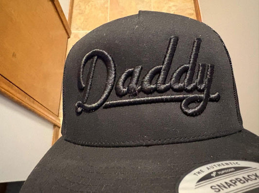 Embroidered "Daddy" 3D Puff Snapback Hat