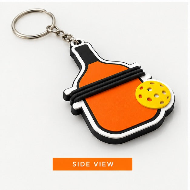 Pickleball Paddle Hair Tie Holder Keychain – Court Bag Elastic Organizer Keyring