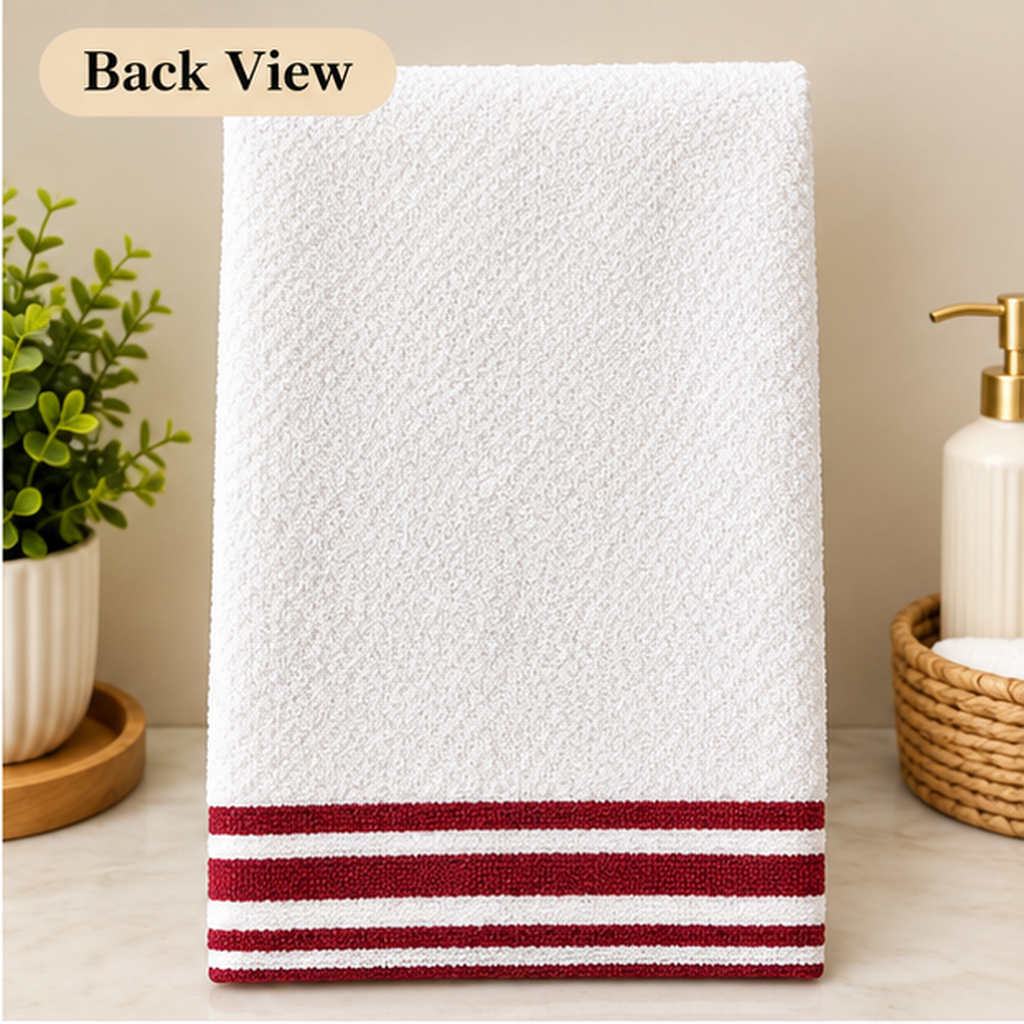 Embroidered Floral Christmas Tree Waffle Towel