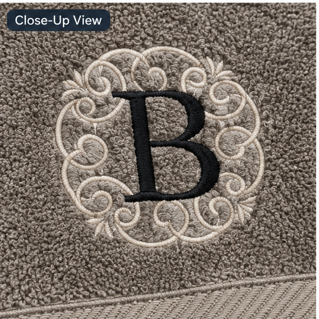 Custom Embroidered Monogram Plush Hand Towel
