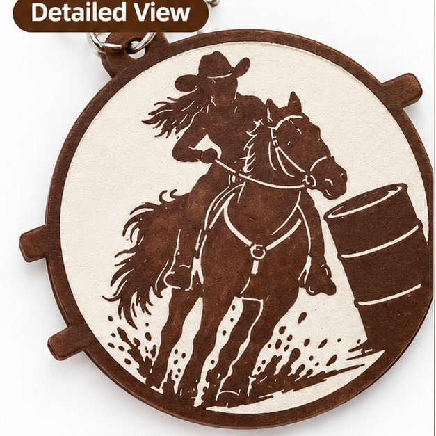 Barrel Racing Equestrian Hair Tie Holder Keychain – Rodeo & Horse Riding Elastic Organizer