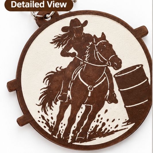 Barrel Racing Equestrian Hair Tie Holder Keychain – Rodeo & Horse Riding Elastic Organizer