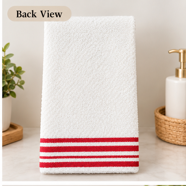 Embroidered Christmas Highland Cow Waffle Towel