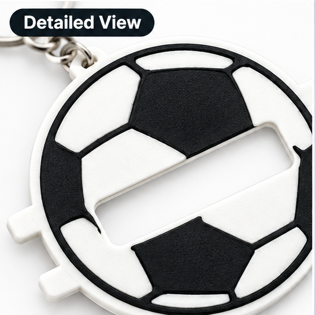 Soccer Ball Hair Tie Holder Keychain – Sports Bag Hair Elastic Organizer Keyring