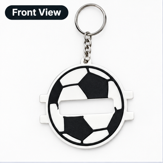 Soccer Ball Hair Tie Holder Keychain – Sports Bag Hair Elastic Organizer Keyring